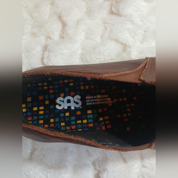 SAS Nora Womens Two-Toned Slip On Brown Leather Loafer Shoes Size 10M - Picture 10 of 10